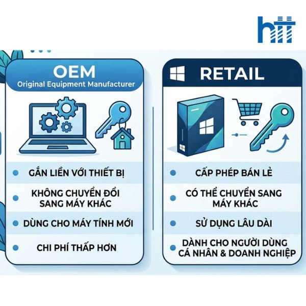 Window OEM và Window Retail - Hợp Thành Thịnh