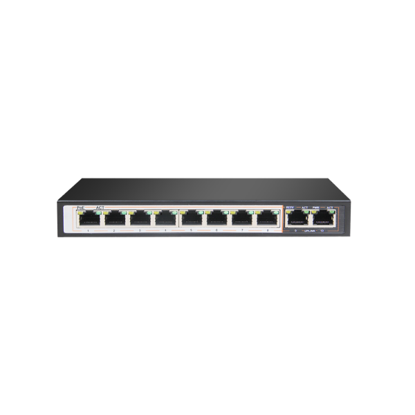 DGS-F1010P-E – Switch PoE Gigabit 120W, truyền xa đến 250m cho hệ thống camera IP chuyên nghiệp.