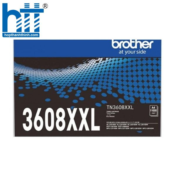 Mực in Brother TN-3608XXL – dung lượng siêu lớn, in tới 11.000 trang.