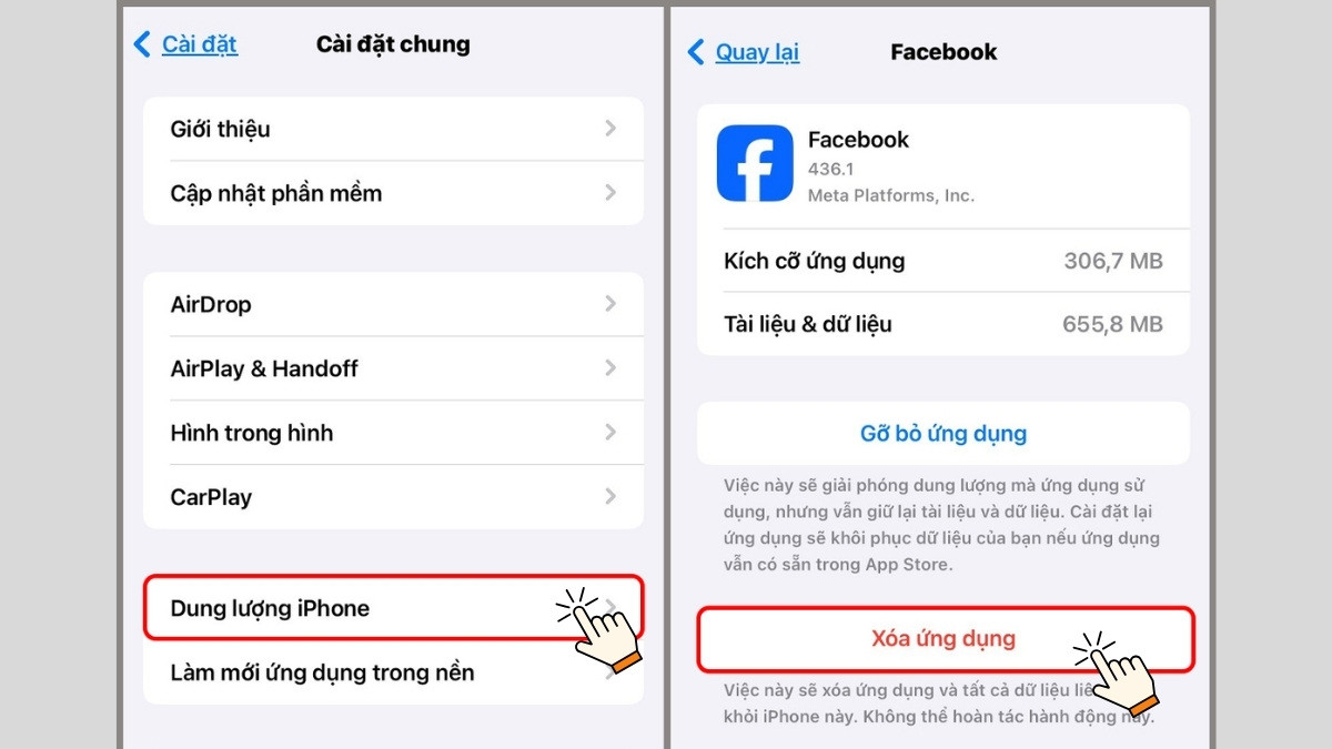 Cách khắc phục Facebook bị lỗi phiên hết hạn là xóa dữ liệu