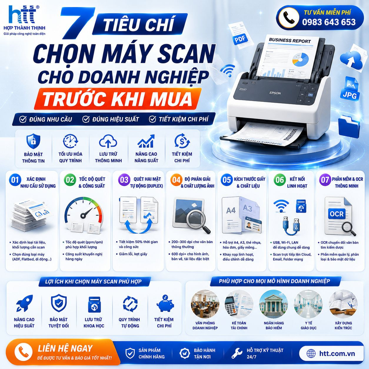 7 tiêu chí chọn máy scan cho doanh nghiệp trước khi mua