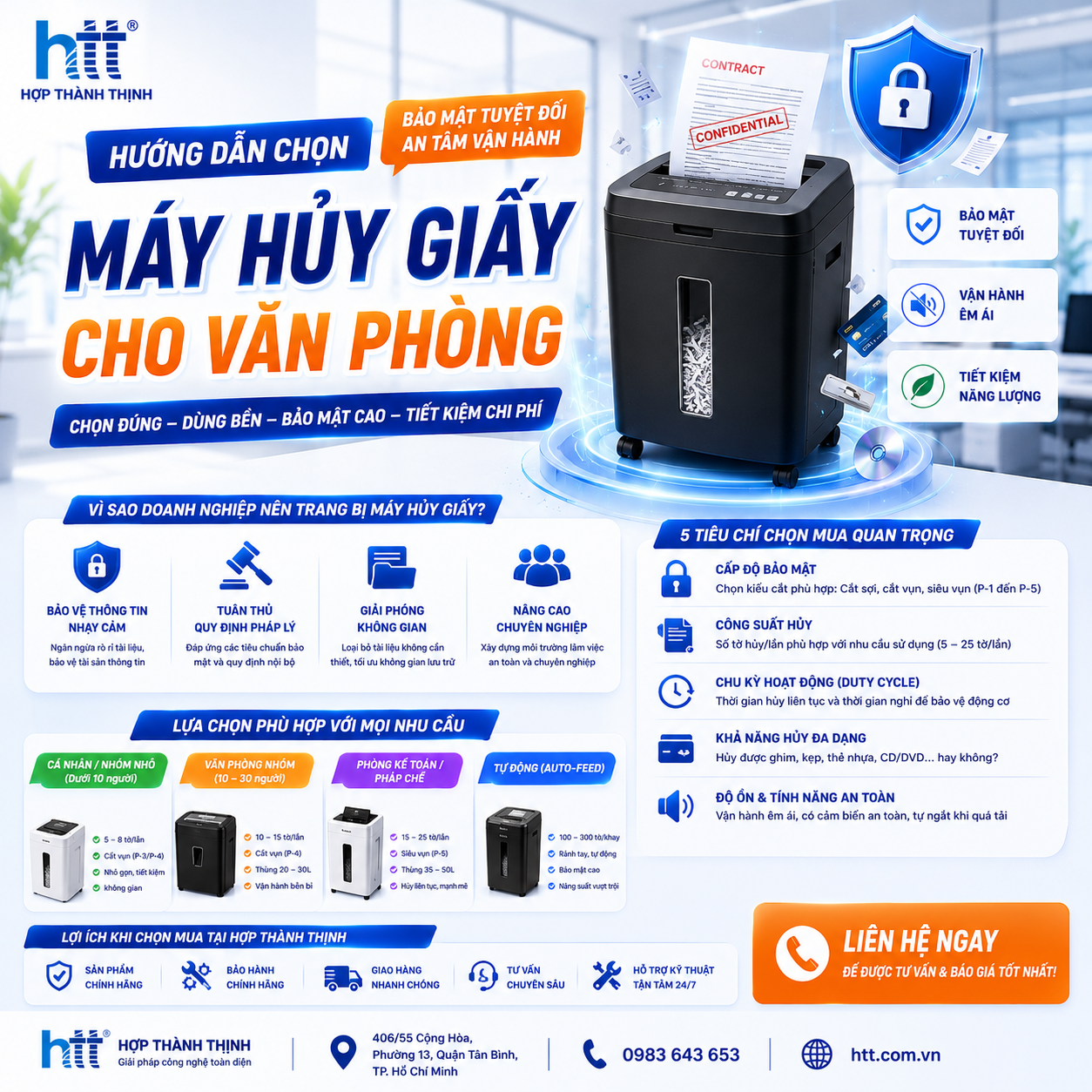 Hướng dẫn chọn máy hủy giấy cho văn phòng