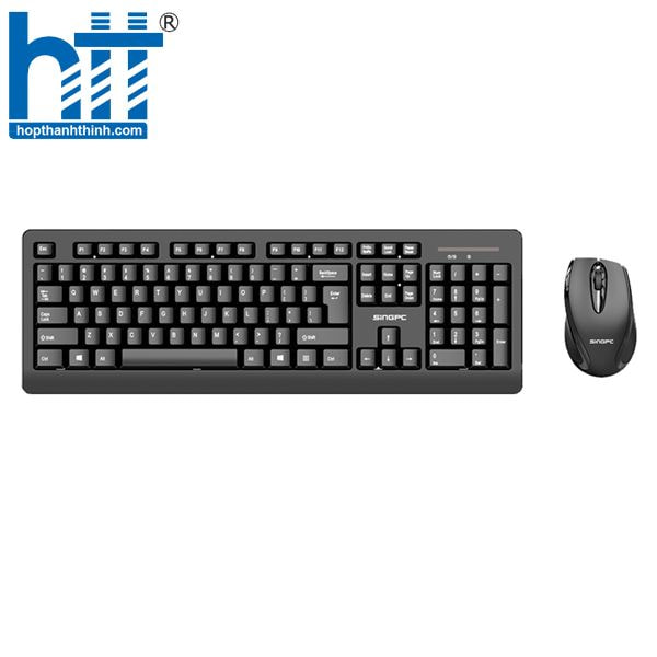Bộ bàn phím chuột không dây SingPC WKB-1960CB – gọn nhẹ, tiện lợi.
