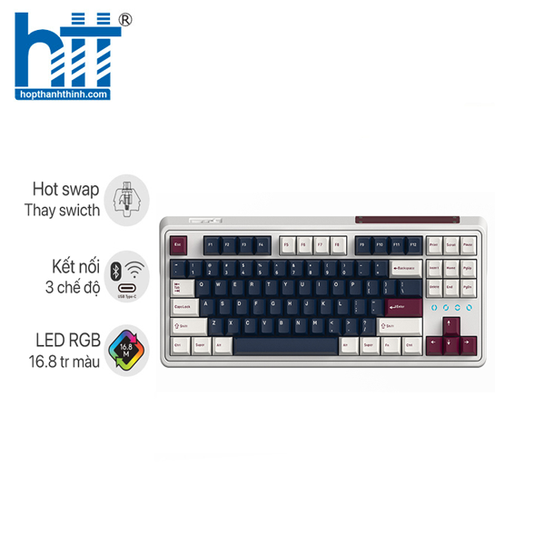 GEARVN Bàn phím FL-Esport CMK87 CPM Metal Heart RGB - 3 Mode (Kailh Box)