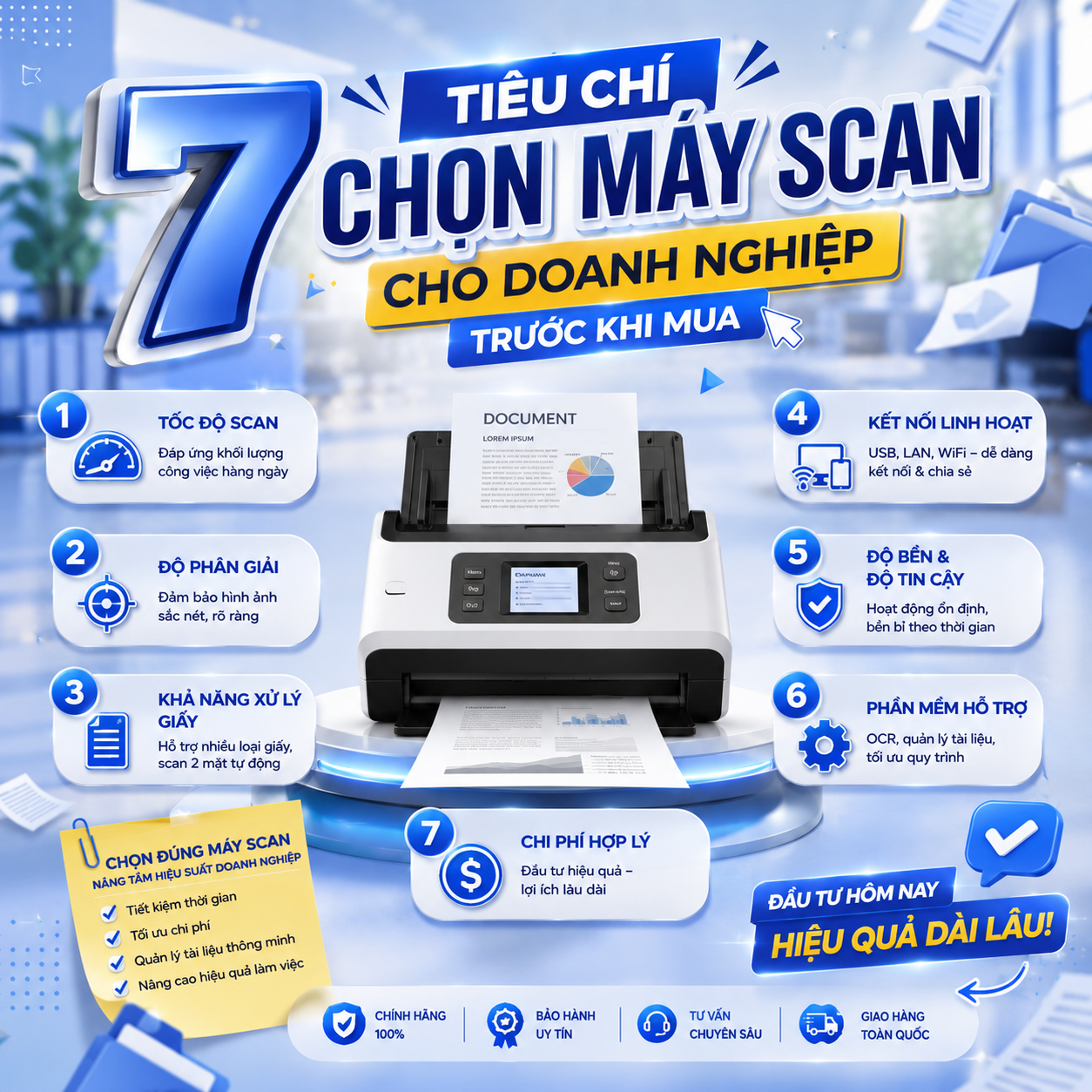 7 tiêu chí chọn máy scan cho doanh nghiệp trước khi mua