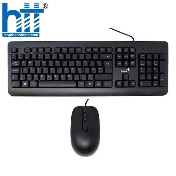 Bộ bàn phím chuột Genius KM-160 – nhỏ gọn, bền bỉ cho văn phòng.