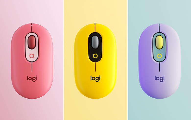 Chuột Logitech không dây POP MOUSE emoji Button (Wireless/Bluetooth) hoạt động êm