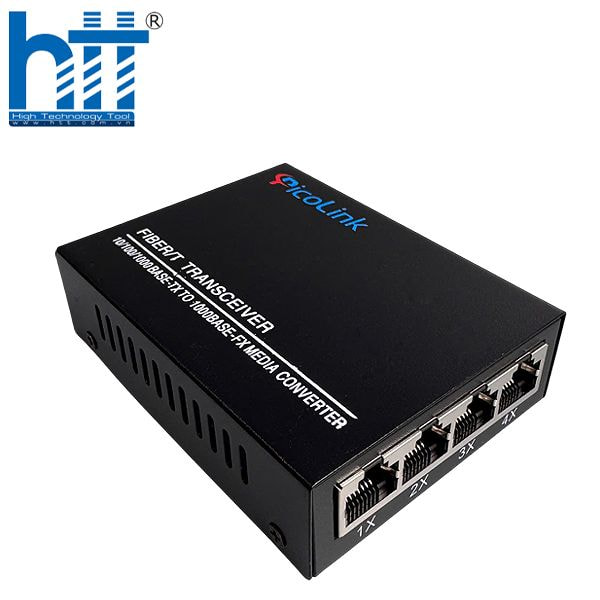Hợp Thành Thịnh - Bộ chuyển đổi quang điện Picolink 1 Quang ra 4 LAN 10/100/1000M