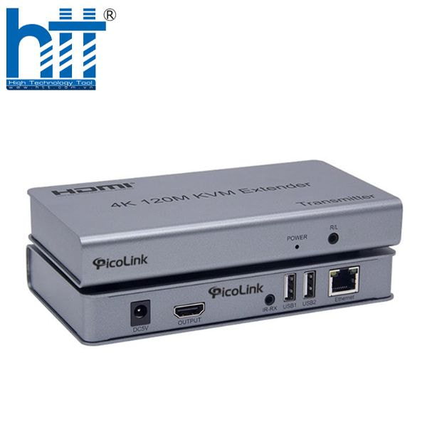 Hợp Thành Thịnh - Bộ kéo dài HDMI qua cáp mạng Lan 120M 4K kèm cổng USB (KVM)