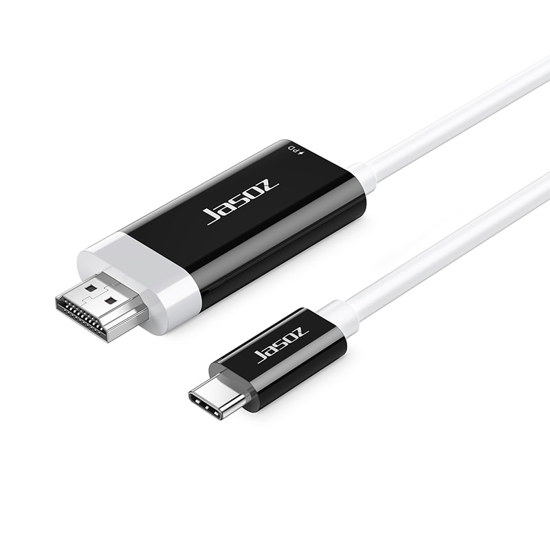 H117 Cáp Type-C sang HDMI 4K/60Hz Có cổng sạc For Gaming (trắng, đen), 2m T-H120