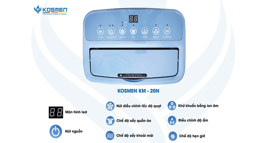Máy hút ẩm KOSMEN KM-20N (20 lít/ngày)
