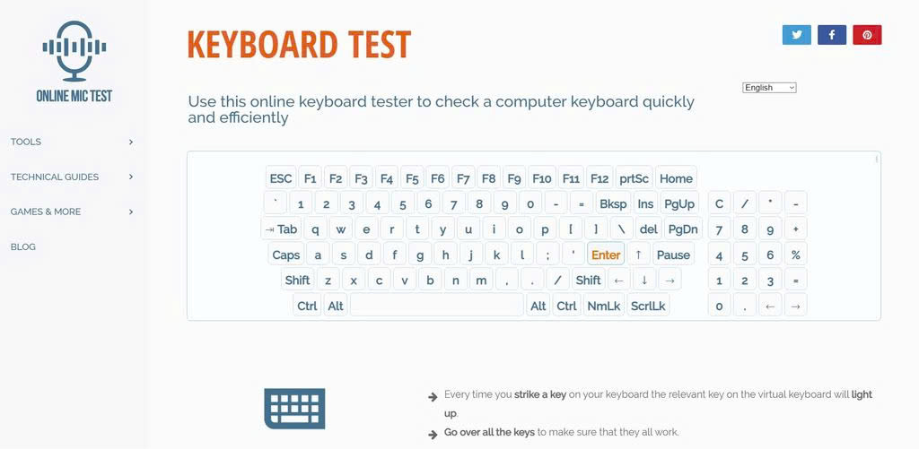 HTT.COM.VN - Trang web test keyboard online Online Mic Test