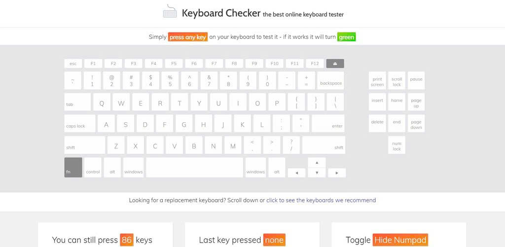 HTT.COM.VN - Trang web test keyboard online Keyboard Checker