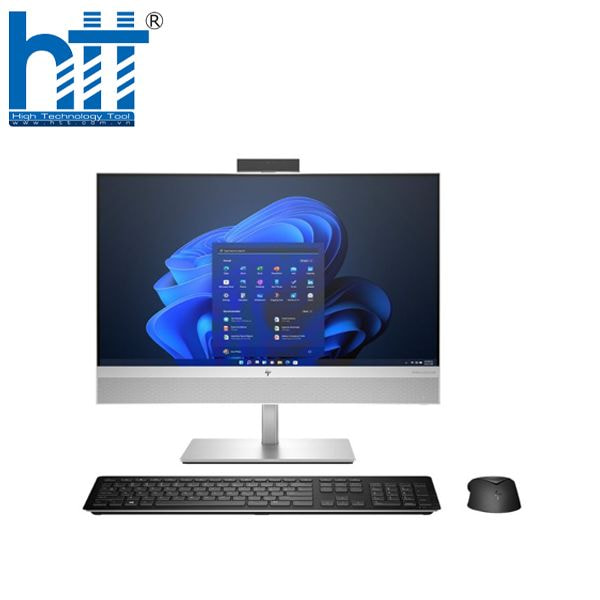 HP EliteOne 870 G9 – thiết kế all-in-one màu bạc, màn hình 27″ QHD