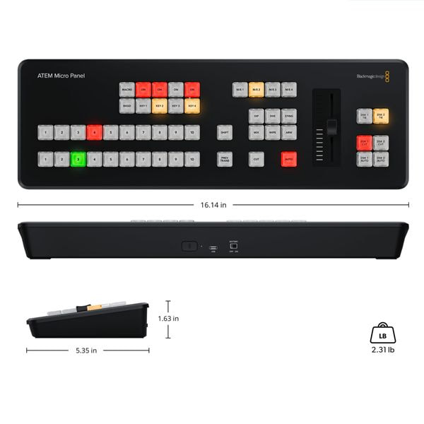 ATEM Micro Panel – Giải pháp controller di động dành cho livestream đa camera hiện đại.