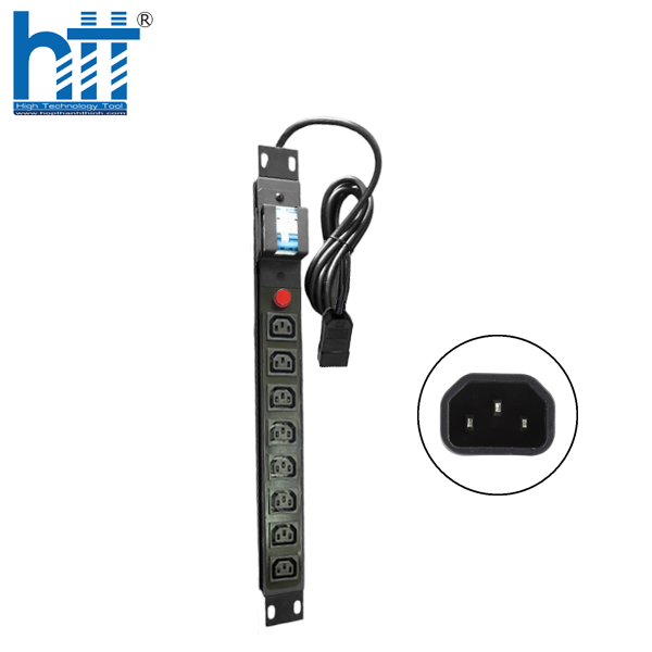 Thanh nguồn PDU C13 6 Port - Phích cắm C14 đa năng