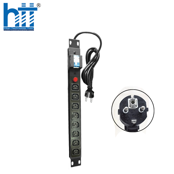 Thanh nguồn PDU Chuẩn C13 6 Port - Phích cắm 2 Chấu ttiện lợi.