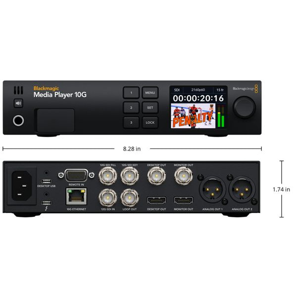 Thunderbolt 3 + 12G-SDI + Ethernet 10G hội tụ trên Blackmagic Media Player 10G!