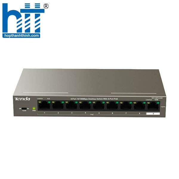 Switch Tenda TEF1109P-8-63W - Thiết kế nhỏ gọn, LED hiển thị
