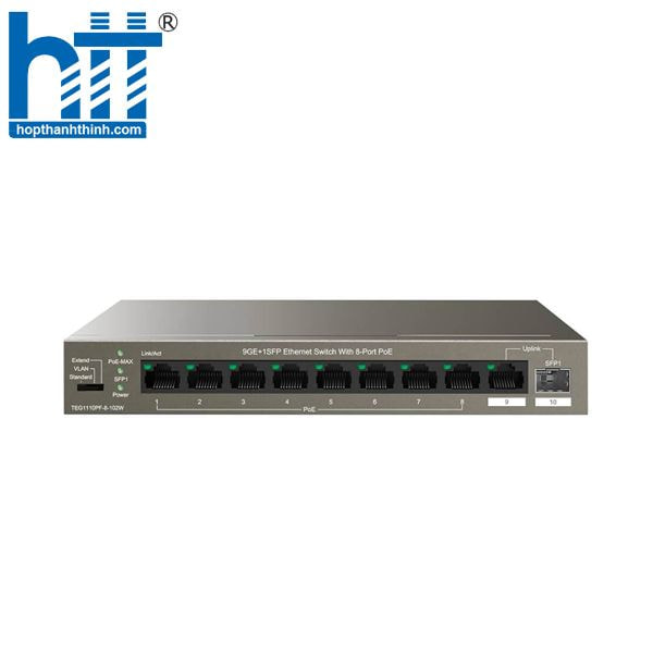 Switch Tenda PoE TEG1110PF-8-102W  9 cổng + 1 SFP