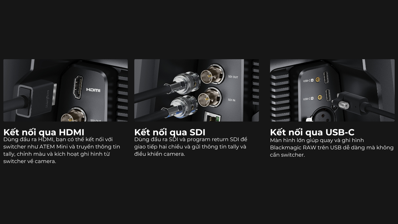 Blackmagic Studio Camera 4K Plus G2 – Quay 4K điện ảnh, vận hành cực ổn định.