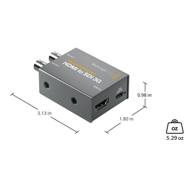 Kết nối HDMI vào hệ thống SDI dễ dàng với Micro Converter HDMI to SDI 3G của Blackmagic Design.