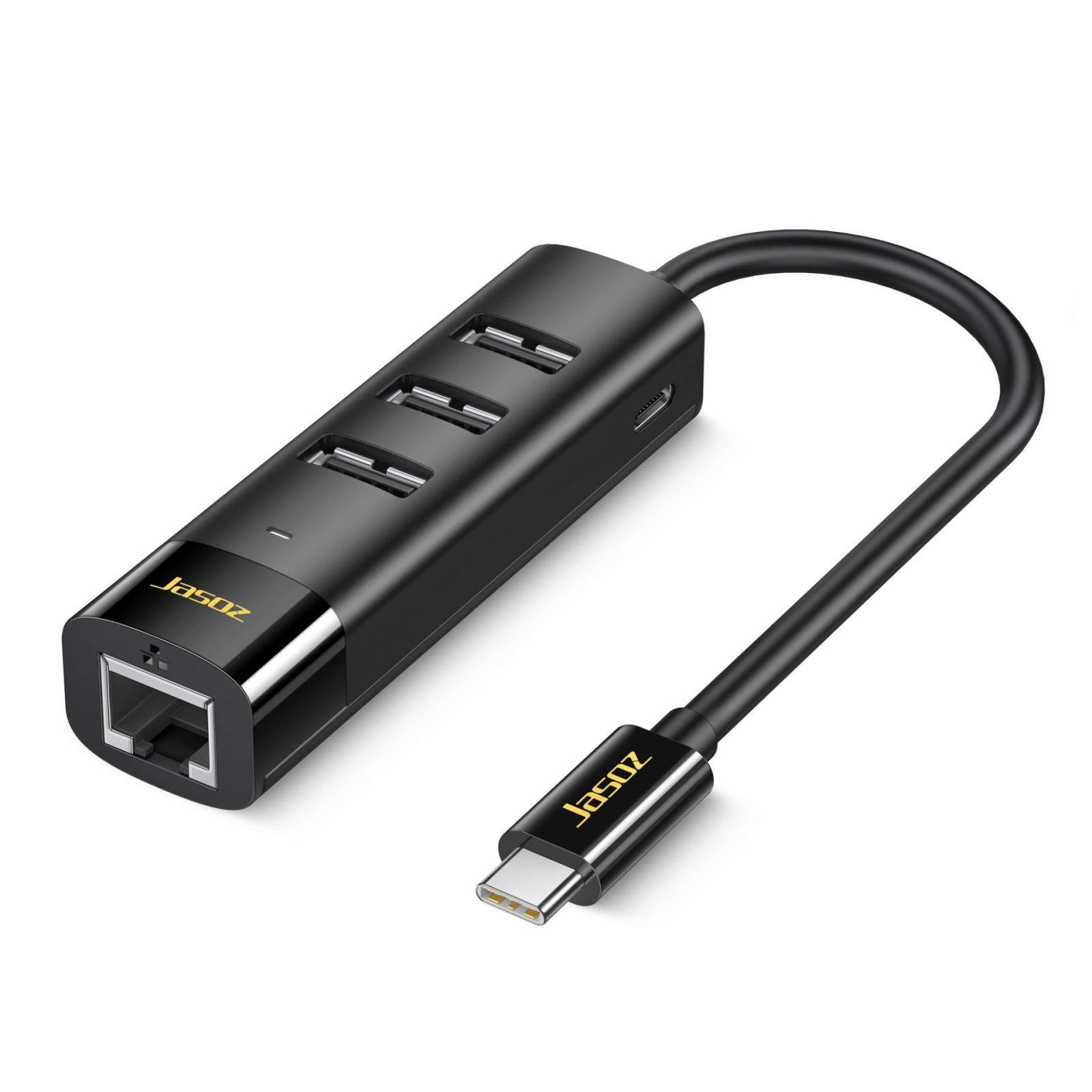 Card mạng 100M cắm cổng Type-C có HUB 3 cổng USB-A 20cm T-F115