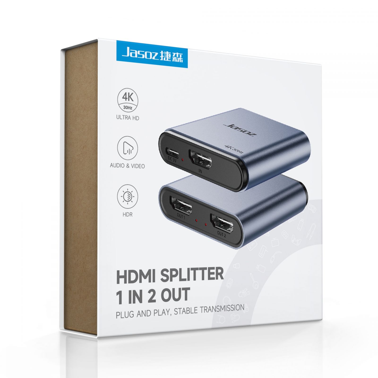 Bộ chia HDMI 4K/30Hz 1 ra 2 T-G176