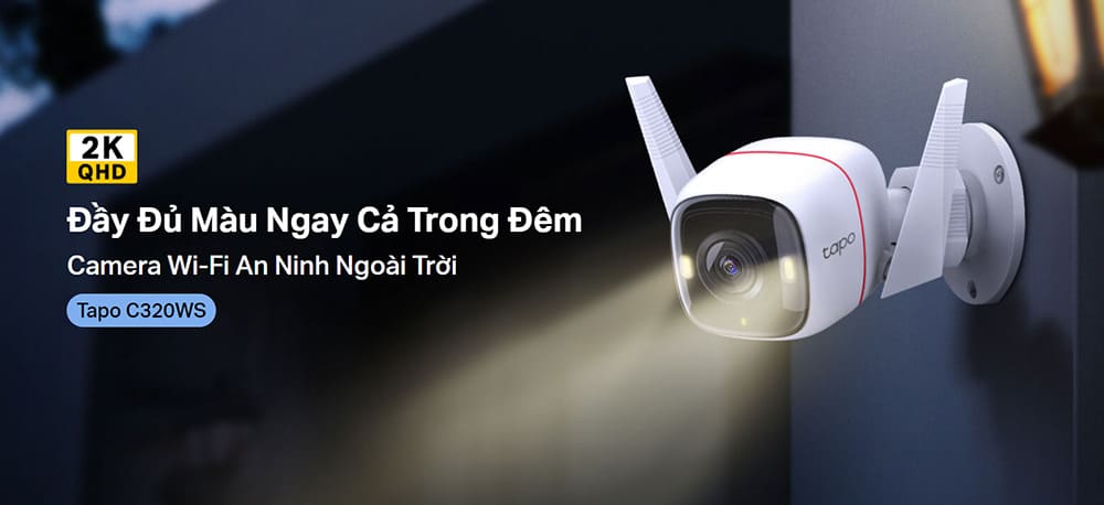 Camera IP Wifi TP-Link Tapo C320WS 4MP 2K ngoài trời