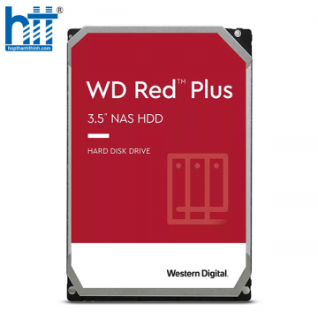 Ổ CỨNG HDD WD 6TB RED PLUS 3.5 INCH, 5400RPM, SATA, 256MB CACHE (WD60EFPX)