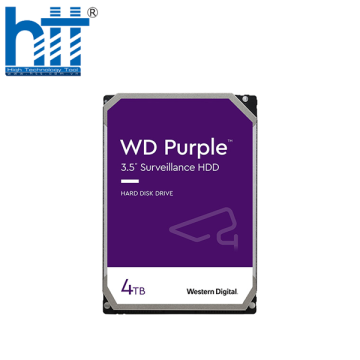 Ổ CỨNG HDD WD PURPLE 4TB 3.5 INCH, 5400RPM, SATA, 256MB CACHE (WD42PURU-78)