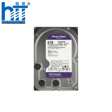 Ổ CỨNG HDD WD PURPLE 6TB 3.5 INCH, 5400RPM, SATA, 256MB CACHE (WD63PUR)