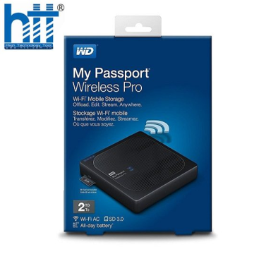 Ổ cứng di động Western Digital My PP Wireless Pro 2Tb USB3.0 - Đen (WDBP2P0020BBK)