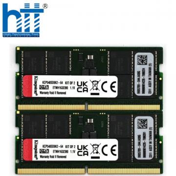 Bộ nhớ máy tính Kingston 64GB(2x32GB) DDR5 4800 2Rx8 SODIMM P/N KCP548SD8K2-64