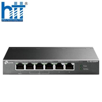 Switch TP-Link TL-SG1006PP (6-Port Gigabit, 3-Port PoE+, 1-Port PoE++, Desktop Switch)