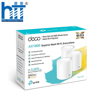 Bộ định tuyến MESH WiFi 6 TP-Link Deco X20 (3 pack) chuẩn AX1800