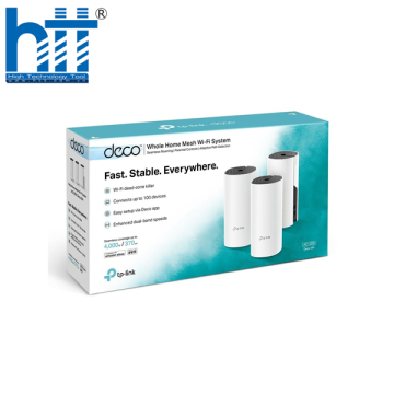 Bộ phát wifi TP-Link Deco M4 3-Pack (Chuẩn AC/ AC1200Mbps/ 2 Ăng-ten ngầm/ Wifi Mesh/ Dưới 100 User)