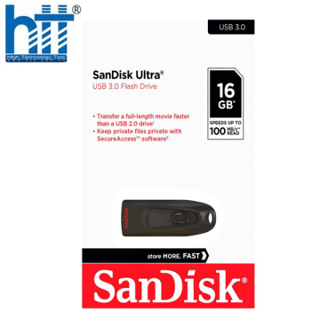 USB SANDISK CZ48 16GB USB 3.0 ULTRA SDCZ48-016G-U46 MÀU ĐEN