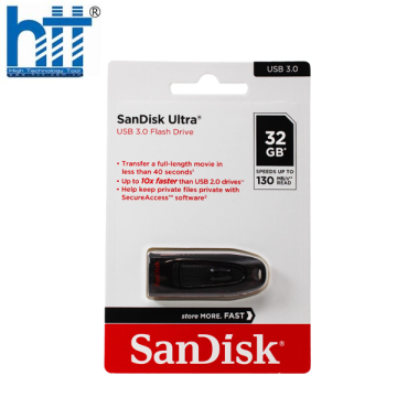 USB SANDISK CZ48 32GB USB 3.0 ULTRA SDCZ48-032G-U46 MÀU ĐEN