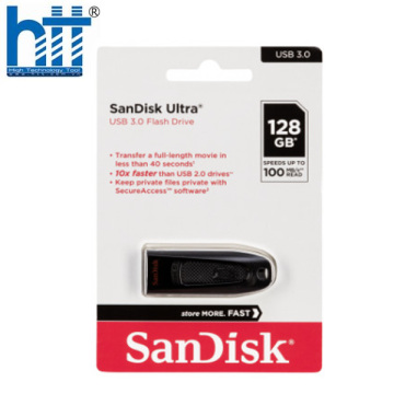 USB SANDISK CZ48 128GB USB 3.0 ULTRA SDCZ48-128G-U46 MÀU ĐEN