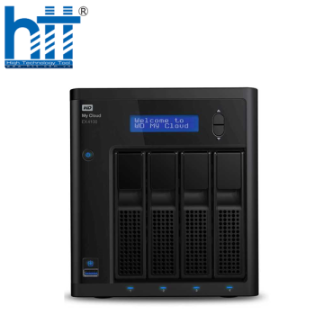 NAS WD My Cloud EX4100 8TB WDBWZE0080KBK-SESN (Dual-Core | RAM 2GB | 4 BAY 3.5" | 2 RJ45 | USB)