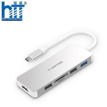 Bộ chuyển đổi USB-C 7 trong 1 Lention C17-SLIVER