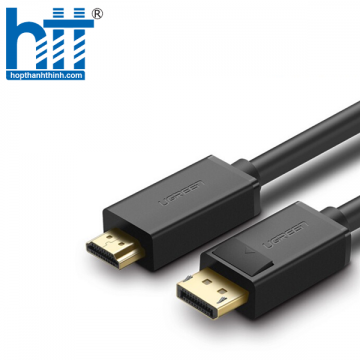 Ugreen 10239 1.5M Màu Đen Cáp chuyển đổi Displayport sang HDMI thuần đồng DP101 20010239