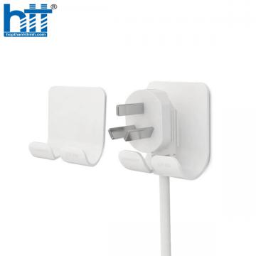 Ugreen 20365 White Móc Đa Năng Power Cord Wall Socket Cable Holder Hanger CD107 10020365
