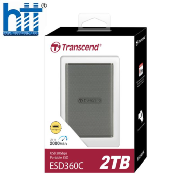Ổ cứng di động SSD Transcend ESD360C 2Tb USB-A & USB-C one-touch backup botton