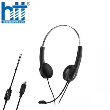 Tai nghe có dây có mic cổng usb Genius HS-220U