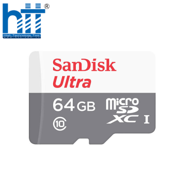 Thẻ nhớ Micro SD 64GB Sandisk Ultra SDSQUNR-064G-GN3MN 100Mb/s