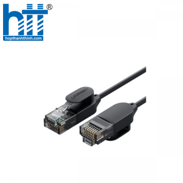 Ugreen 70653 3M 10Gbps 500MHz cat6a màu đen siêu mỏng OD2.8mm cáp mạng Utp LAN Ethernet toàn đồng NW122 20070653