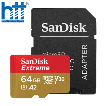 Thẻ nhớ 64GB Micro-SDHC SanDisk Extreme Action Camera V30 SDSQXA2-064G-GN6AA