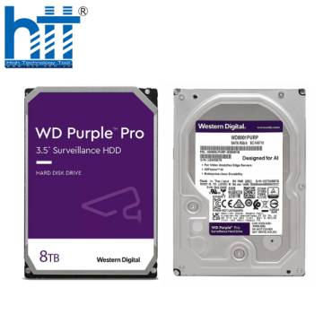 Ổ CỨNG HDD WD PURPLE PRO 8TB 3.5 INCH, 7200RPM,SATA, 256MB CACHE (WD8001PURP)